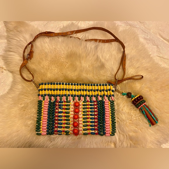 UNIQUE ZARA Multicolored Braided Clutch - Picture 4 of 5